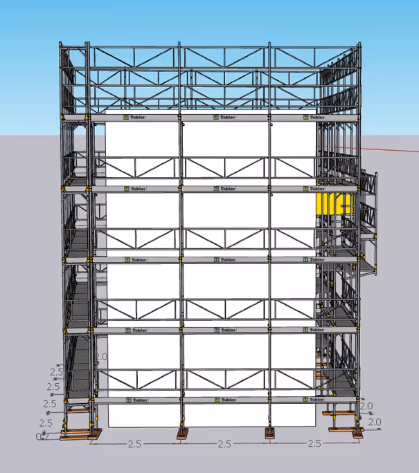 3D-Modell: Fassaden-Elevation